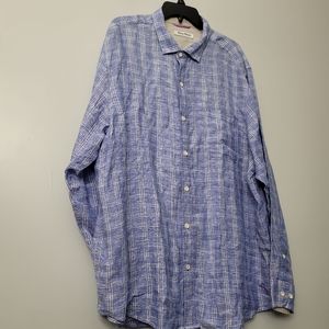 Tommy Bahamas Ventana Plaid Linen Shirt